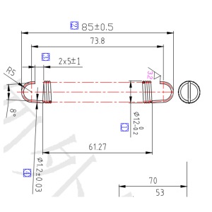 Tension spring  natural color